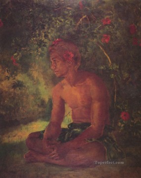  LaFarge Oil Painting - Maua a Samoan John LaFarge
